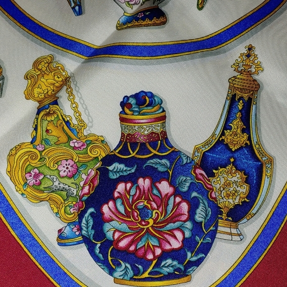 Vintage Hermes Perfume Bottle silk scarf - Picture 4 of 9
